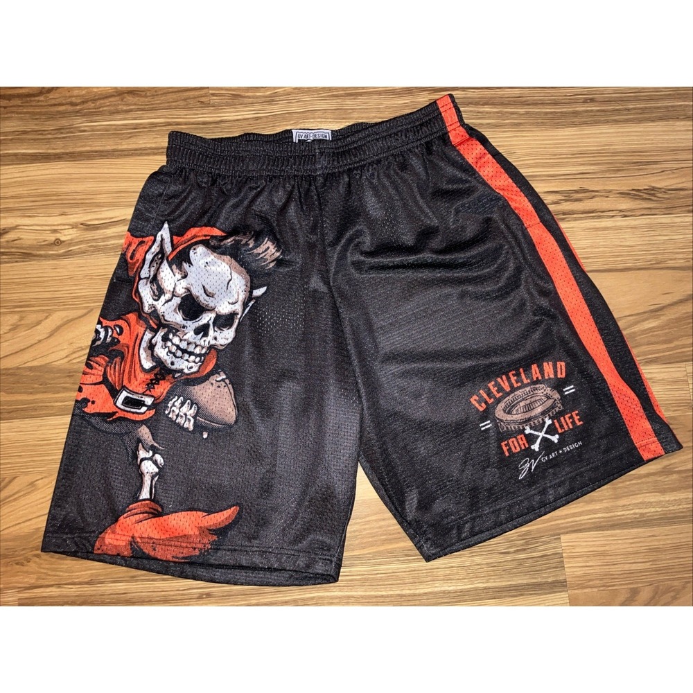 Cleveland Browns Men's Sz XLarge GV Art & Design Drawstring Elastic Waist Shorts